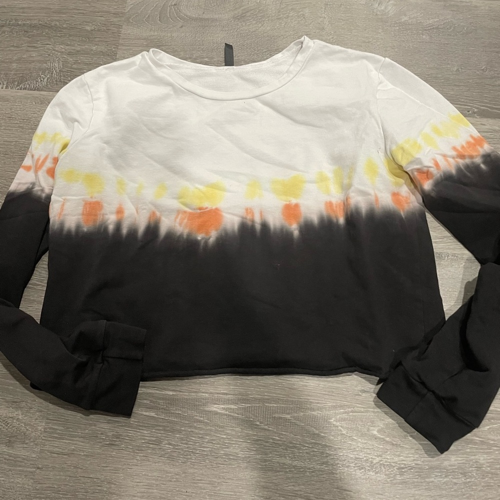 Boutique tyedye cropped sweatshirt